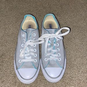 Custom Chuck Taylor All Star converse, size 7, with monogrammed name (Shannon)